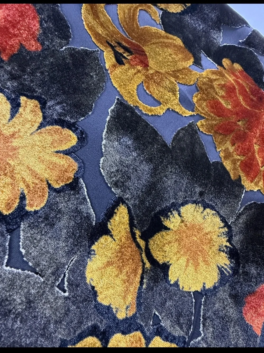 Nordstrom Signature Velvet Scarf Floral Silk Blend Made in Italy Luxury Roses